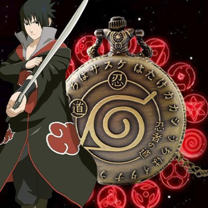 Vintage Fashion Meaning - Relógio de Bolso Naruto Retrô em