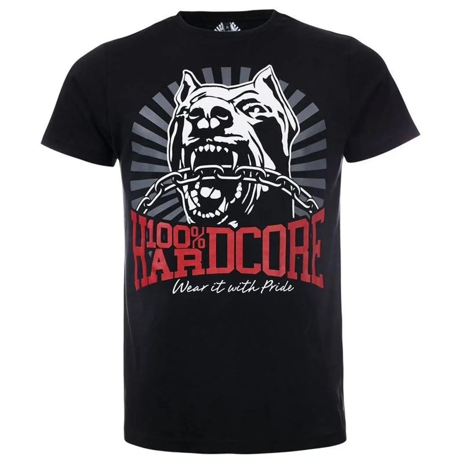 Vintage Fashion Herren - Camiseta Masculina 100 HARDCORE com Estampa