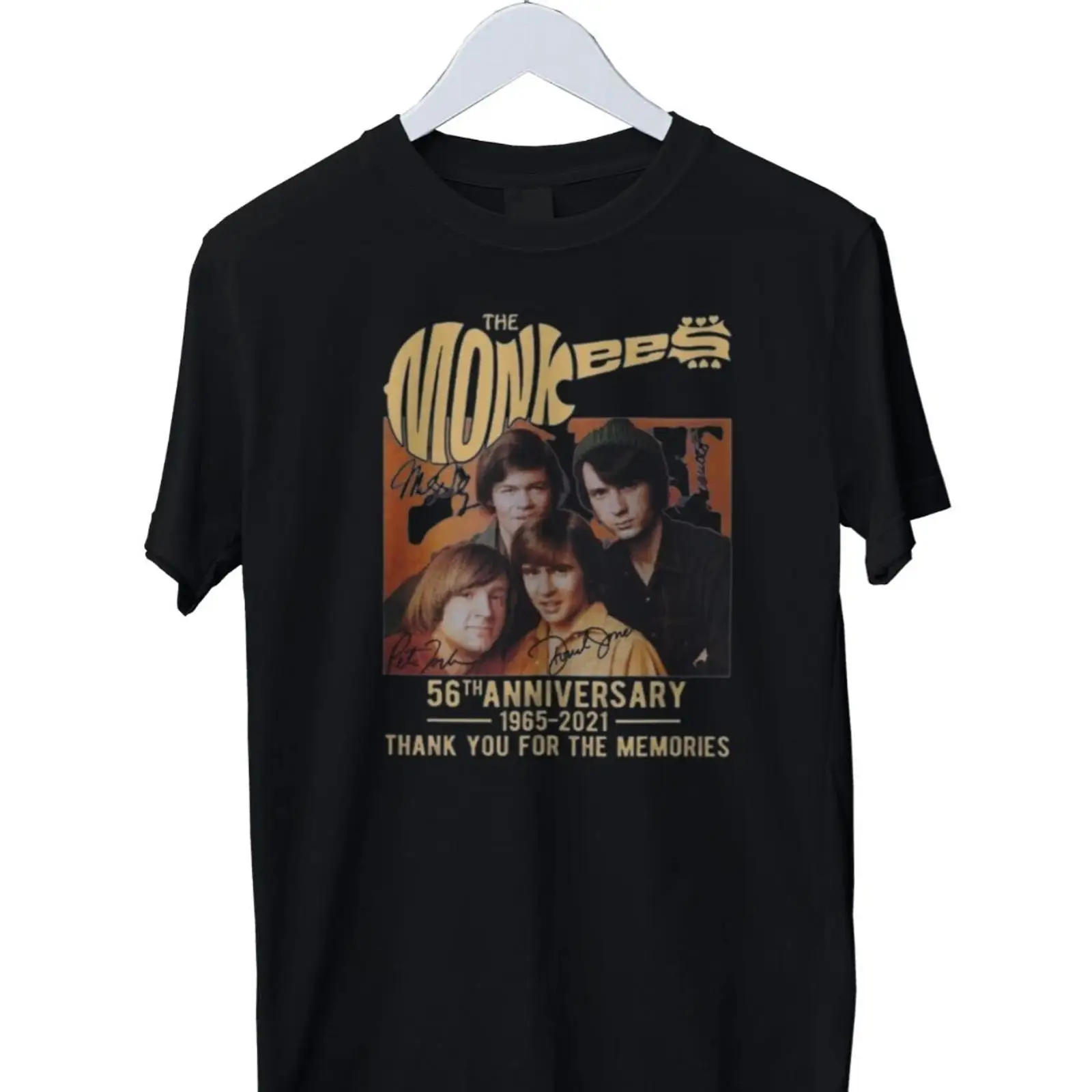 Vintage Fashion Herren - Camiseta The Monkees Guitar 56th Anniversary