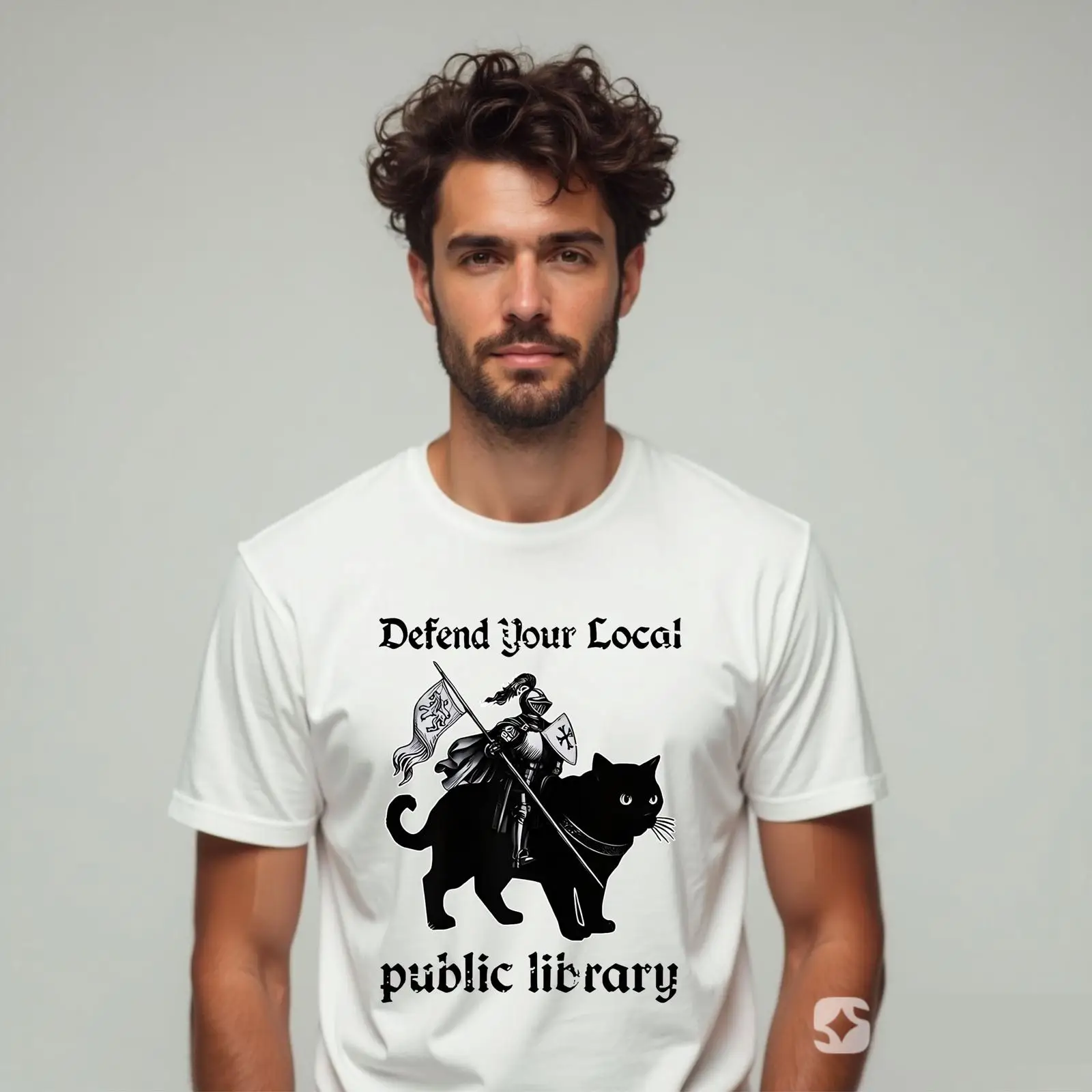 Vintage Fashion Library - Camiseta 'Defenda Sua Biblioteca Pública Local'