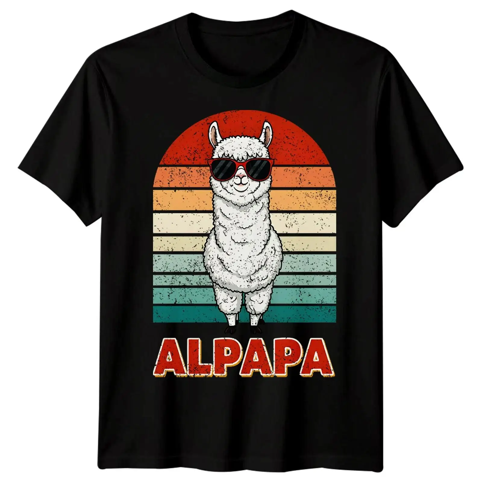 Vintage Fashion Herren - Camiseta Masculina Vintage Alpaca Sonnenbrille Retro