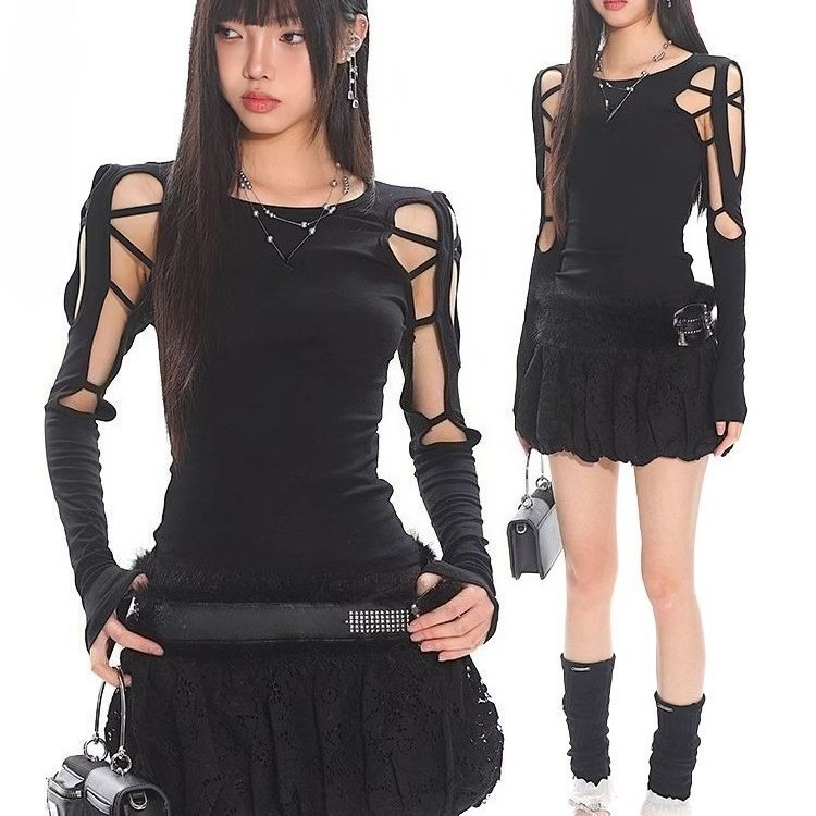 Vintage Fashion Subculture - Retro punk rock camiseta feminina harajuku