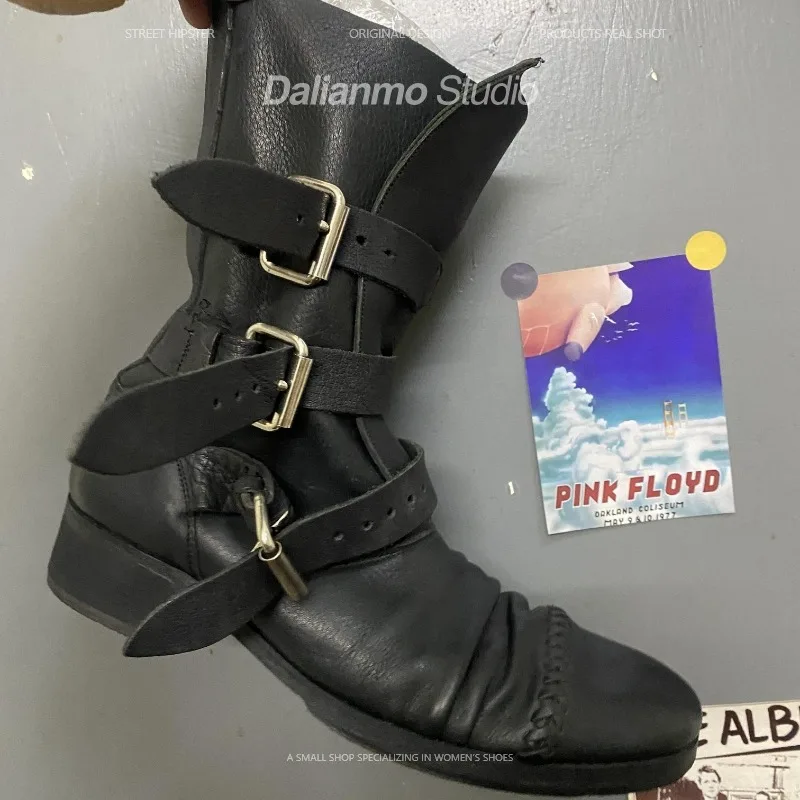Moda masculina botas de couro  - Vintage Fashion Style avaliação e preço