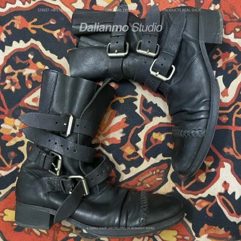 Moda masculina botas de couro  - Vintage Fashion Style avaliação e preço