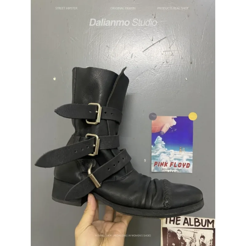 Moda masculina botas de couro  - Vintage Fashion Style avaliação e preço