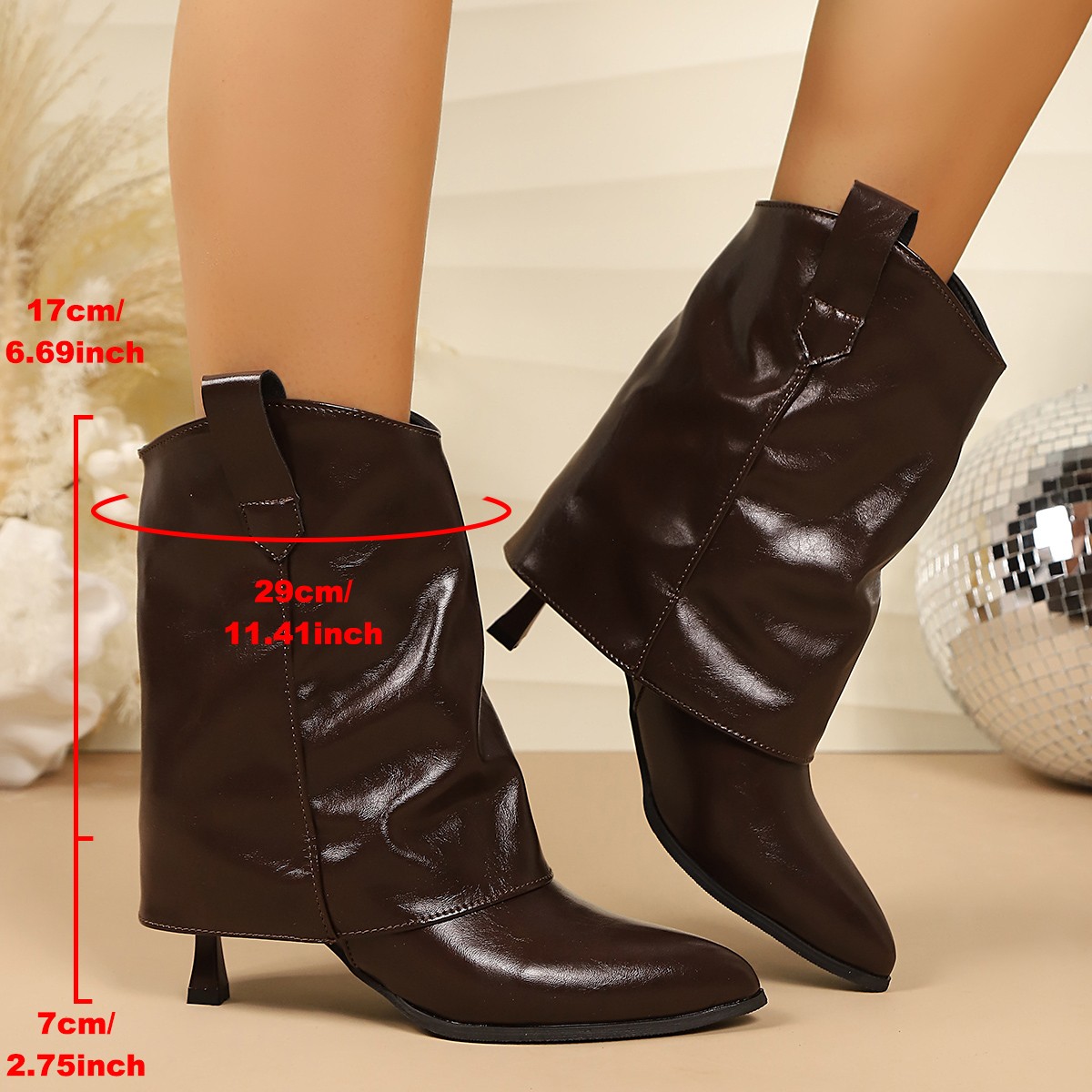 Botas Curtas de Salto Alto Est - Vintage Fashion Style avaliação e preço