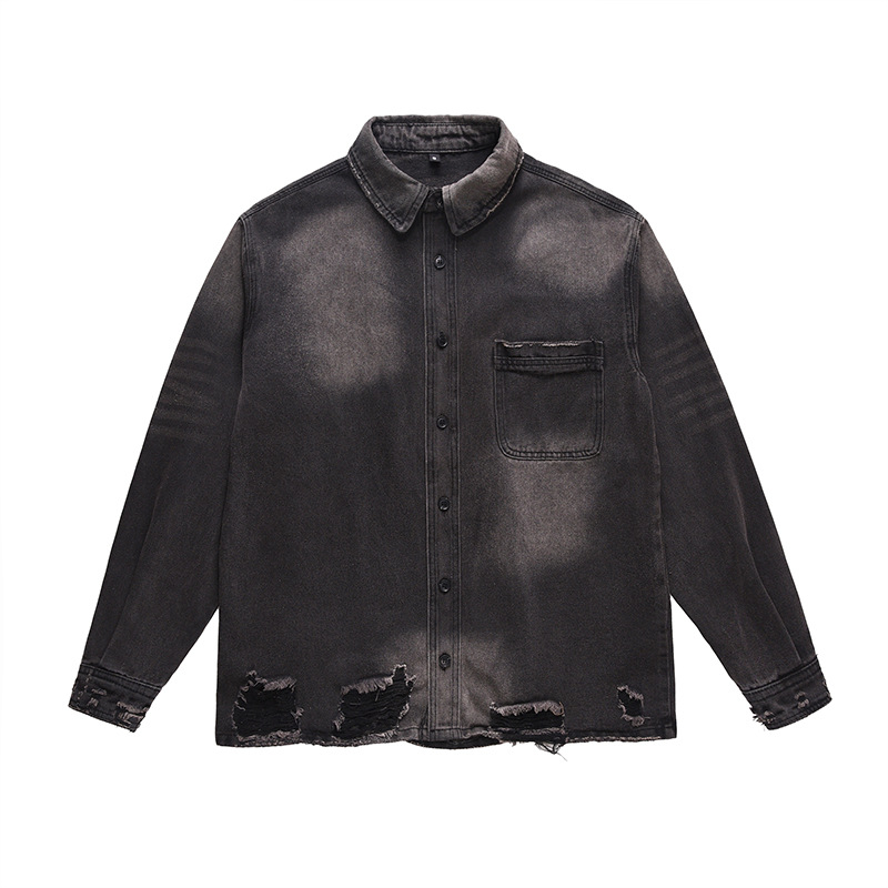 Jaqueta Jeans Masculina Rasgad - Vintage Fashion Y2K avaliação e preço