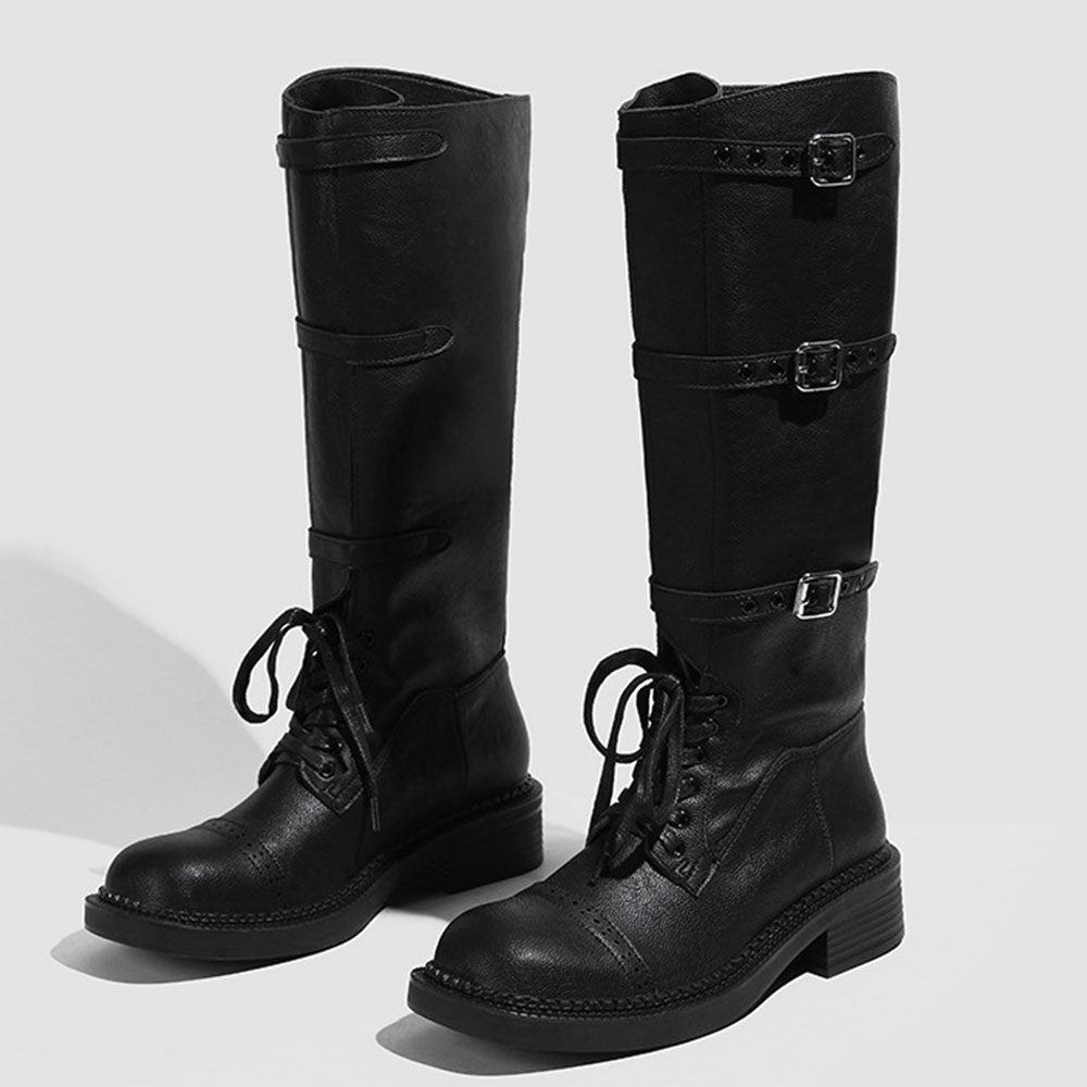 Botas altas de joelho feminina - Vintage Fashion Style avaliação e preço