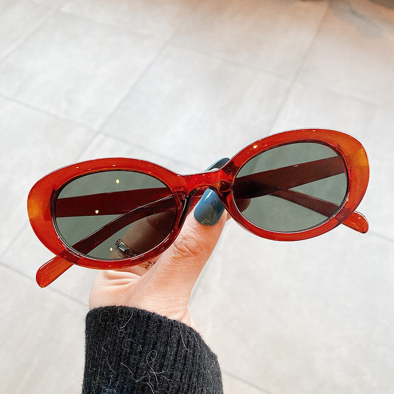 Óculos de Sol Ovais Pequenos V - Vintage Fashion Y2K avaliação e preço