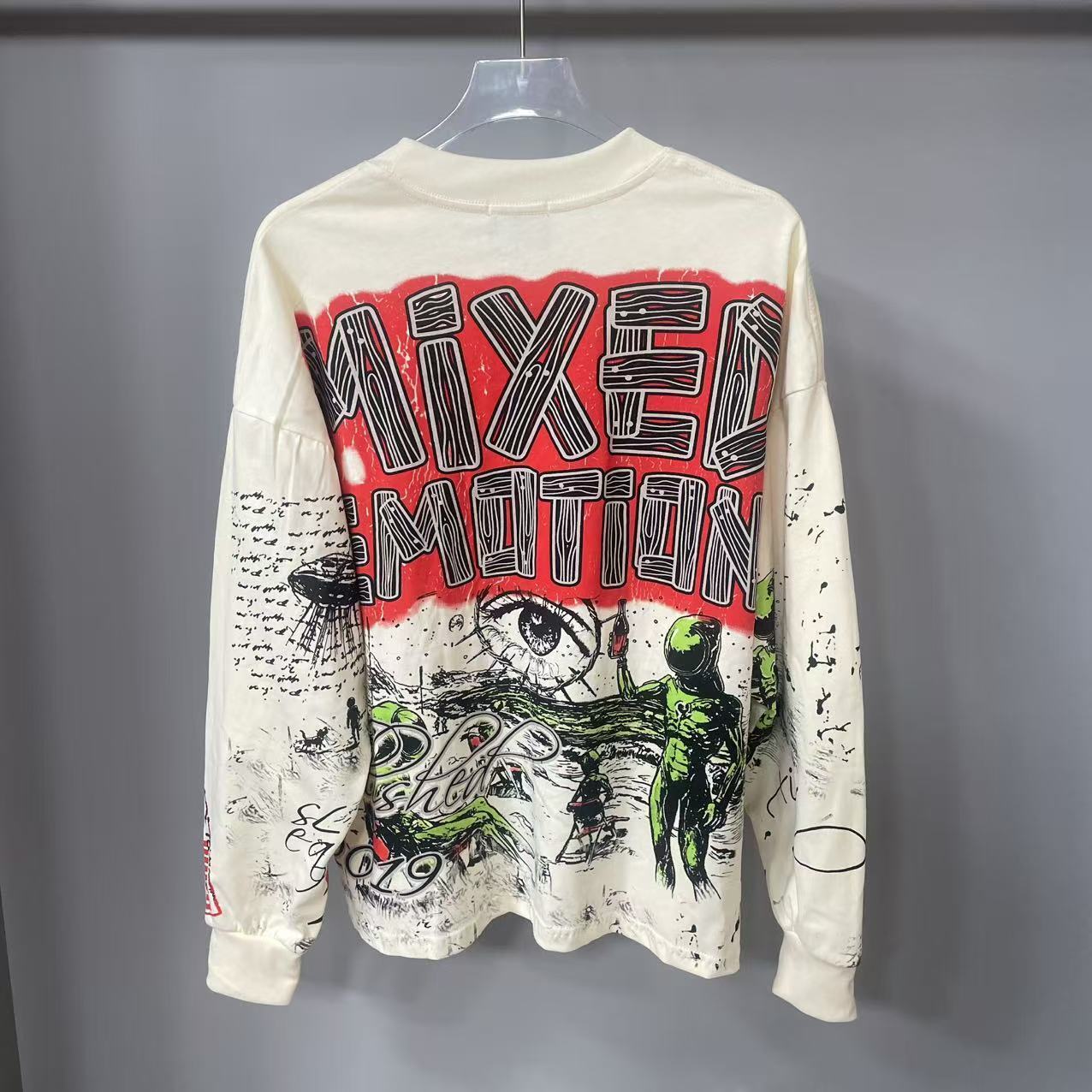 Camiseta de Manga Longa MIXED- - Vintage Fashion Style avaliação e preço