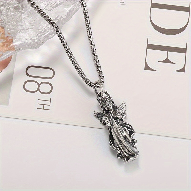 Colar amuleto de anjo da guard - Vintage Fashion Meaning avaliação e preço