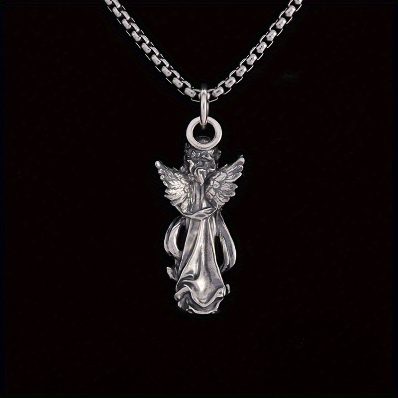 Colar amuleto de anjo da guard - Vintage Fashion Meaning avaliação e preço