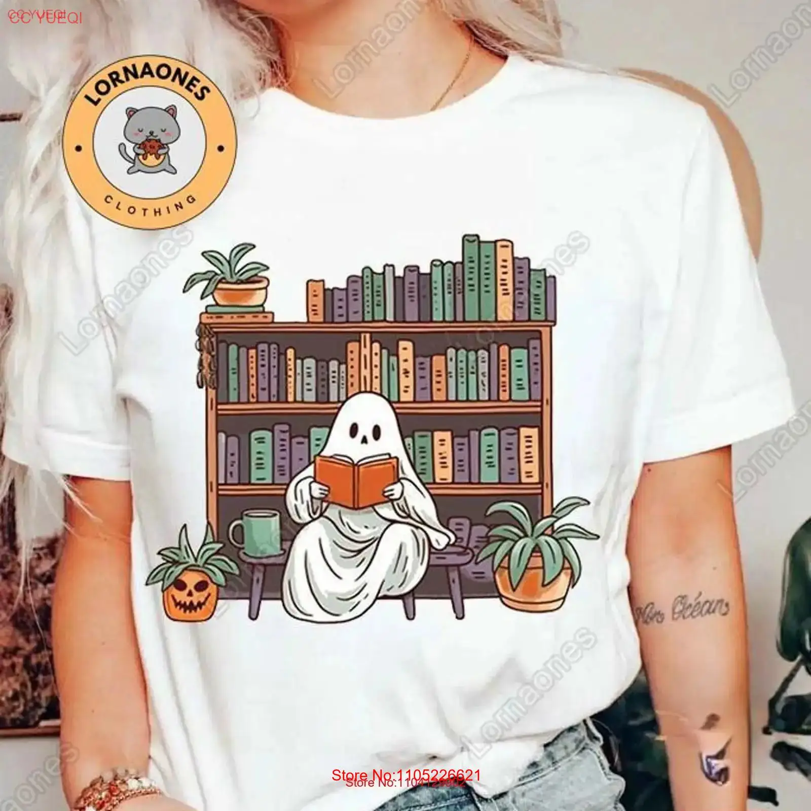 Camiseta Halloween Ghost para  - Vintage Fashion Library avaliação e preço