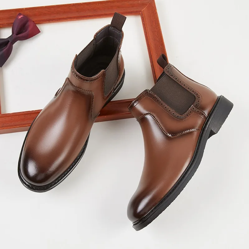 Botas oxford de couro masculin - Vintage Fashion Style avaliação e preço