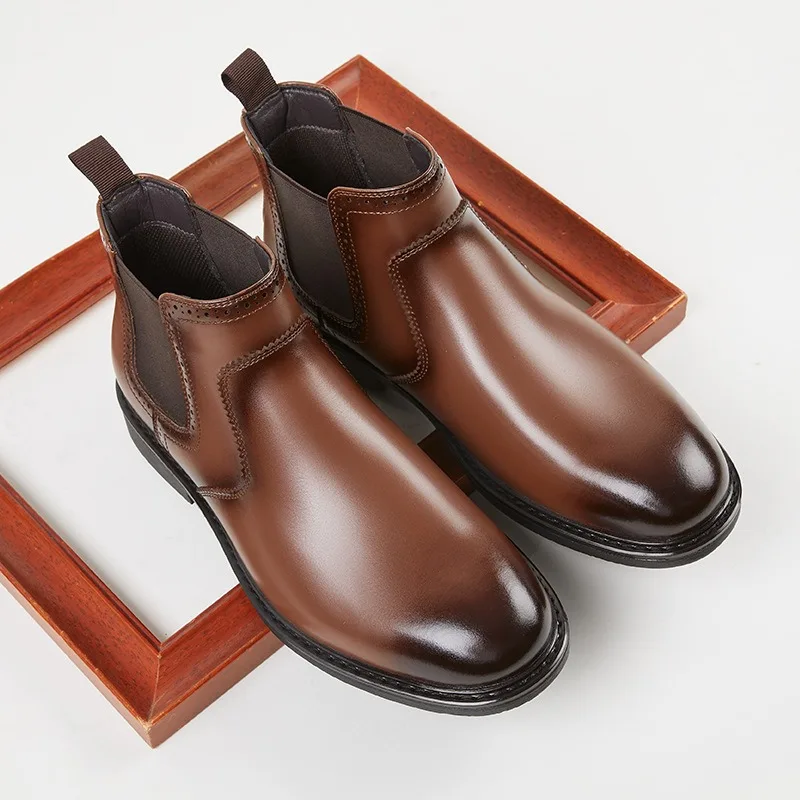 Botas oxford de couro masculin - Vintage Fashion Style avaliação e preço