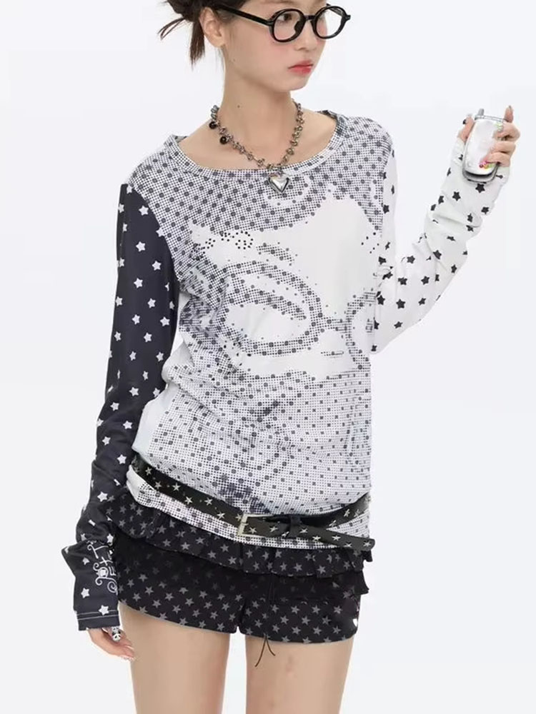Camisetas de Manga Longa Estil - Vintage Fashion Y2K avaliação e preço