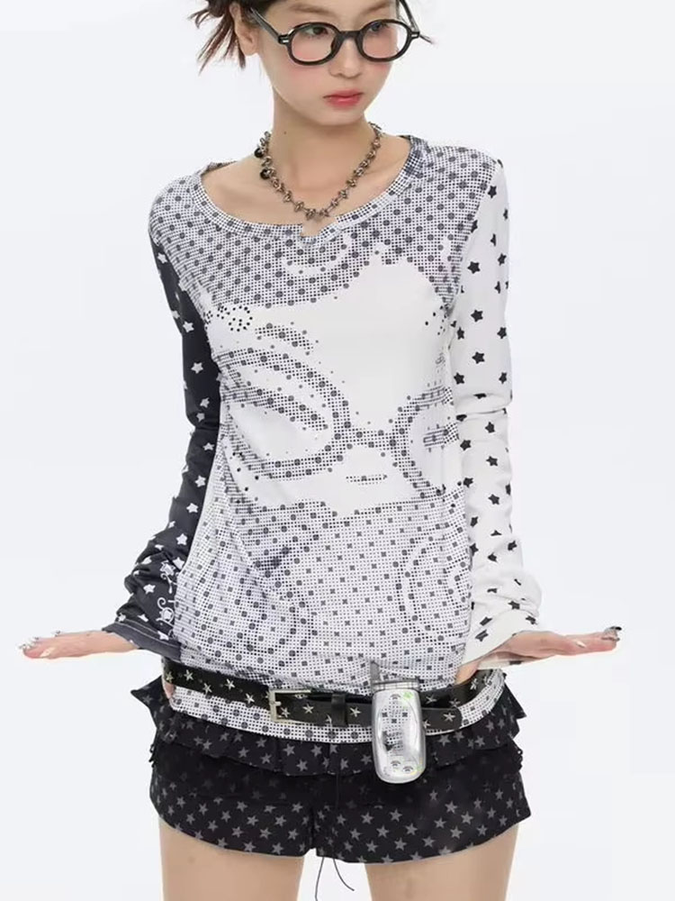 Camisetas de Manga Longa Estil - Vintage Fashion Y2K avaliação e preço