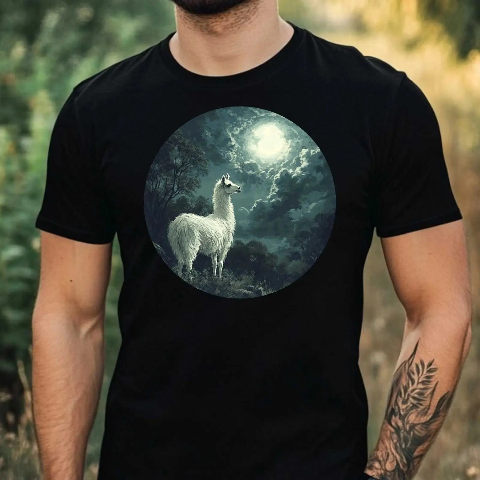 Camiseta Masculina Alpaca no L - Vintage Fashion Herren avaliação e preço