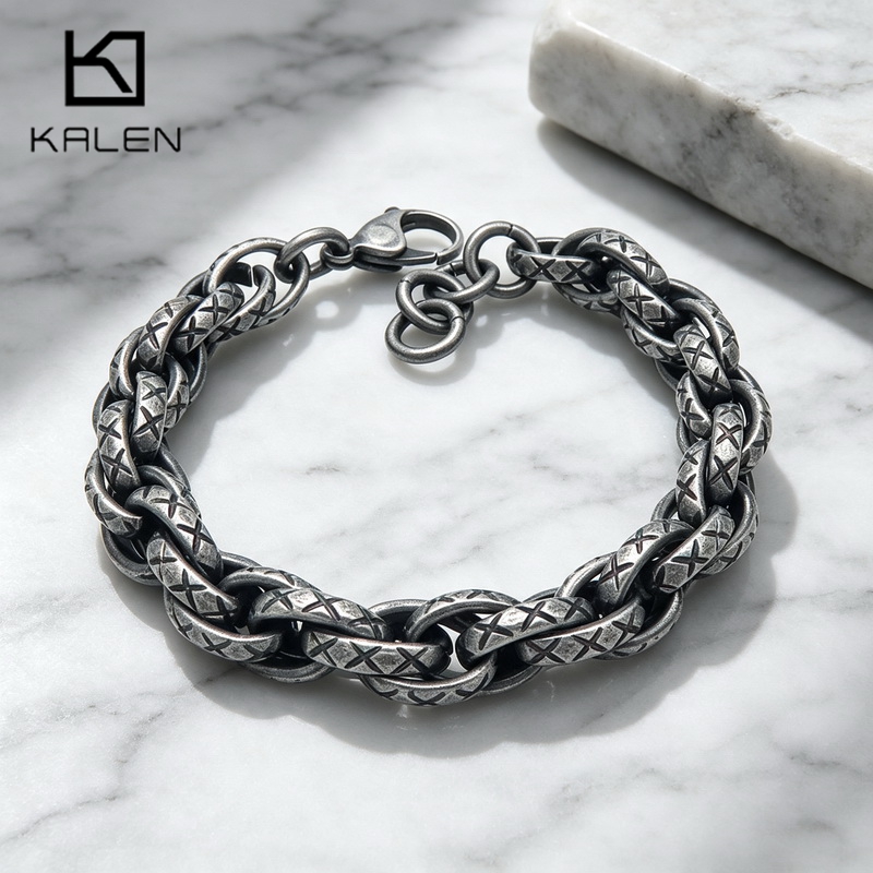 Pulseira Masculina Kalen de Aç - Z Vintage Fashion avaliação e preço